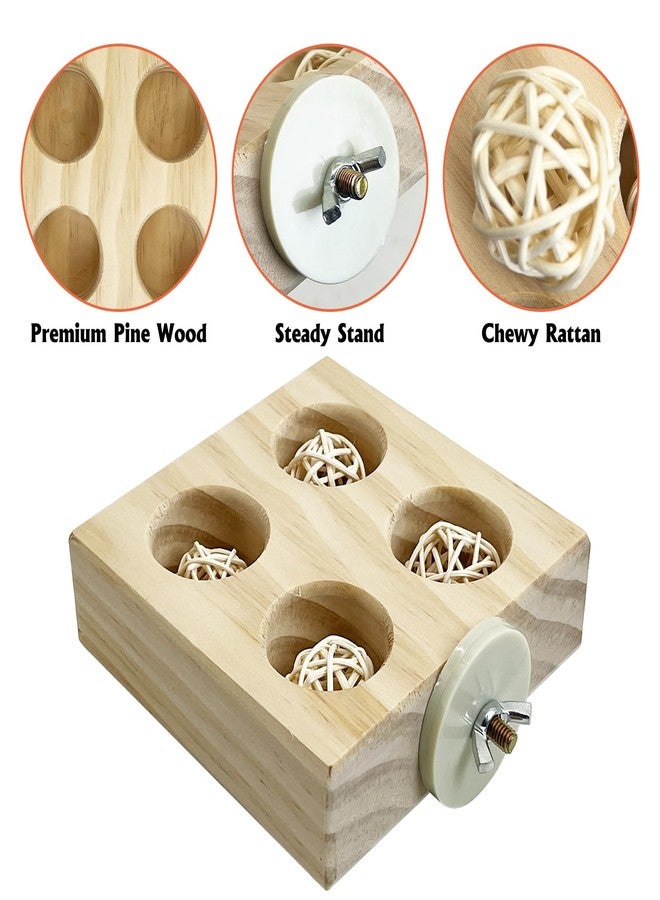 هامليدي مجموعة ألعاب هاميليدي الخشبية للبحث عن الطعام (عبوتان) - لعبة تغذية بطيئة تفاعلية لإثراء تجربة طيور الكونيور والبادجي وطيور الحب | ألعاب ألغاز لتسلق الأقفاص للببغاوات الصغيرة لتعزيز سلوك النقر الطبيعي - Image 3